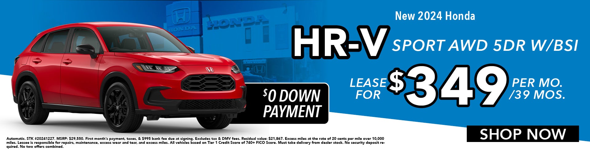 Lease a 2024 HR-V Sport at Honda of New Rochelle