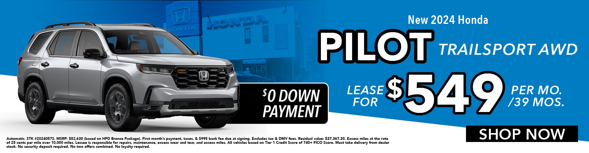 Lease a 2024 Pilot TrailSport at Honda of New Rochelle